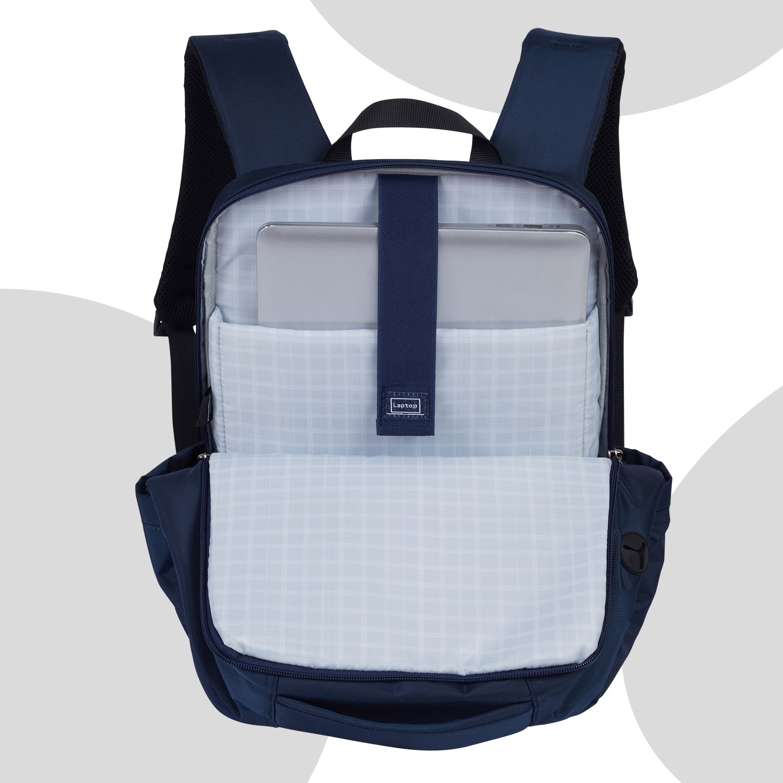 bleu multi utility laptop backpack GoBe | Grey & Navy Blue Backpack Women’s | 12 Pocket, Functional Travel Pack / Bag Size:170 Dux 30L backpack 50-Pack Double Fishing Hooks In Cable Hole