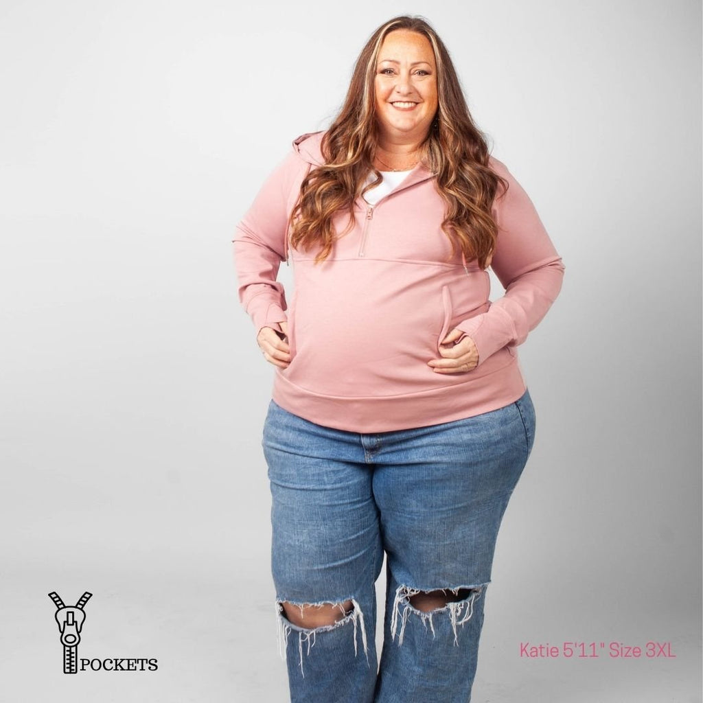 Pink Rose Scuba Half Zip - Shop7degrees