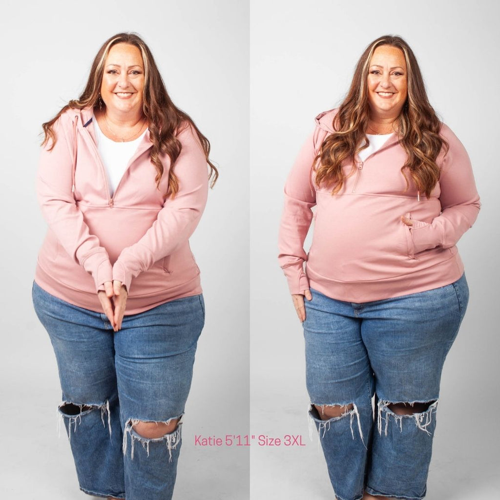 Pink Rose Scuba Half Zip - Shop7degrees