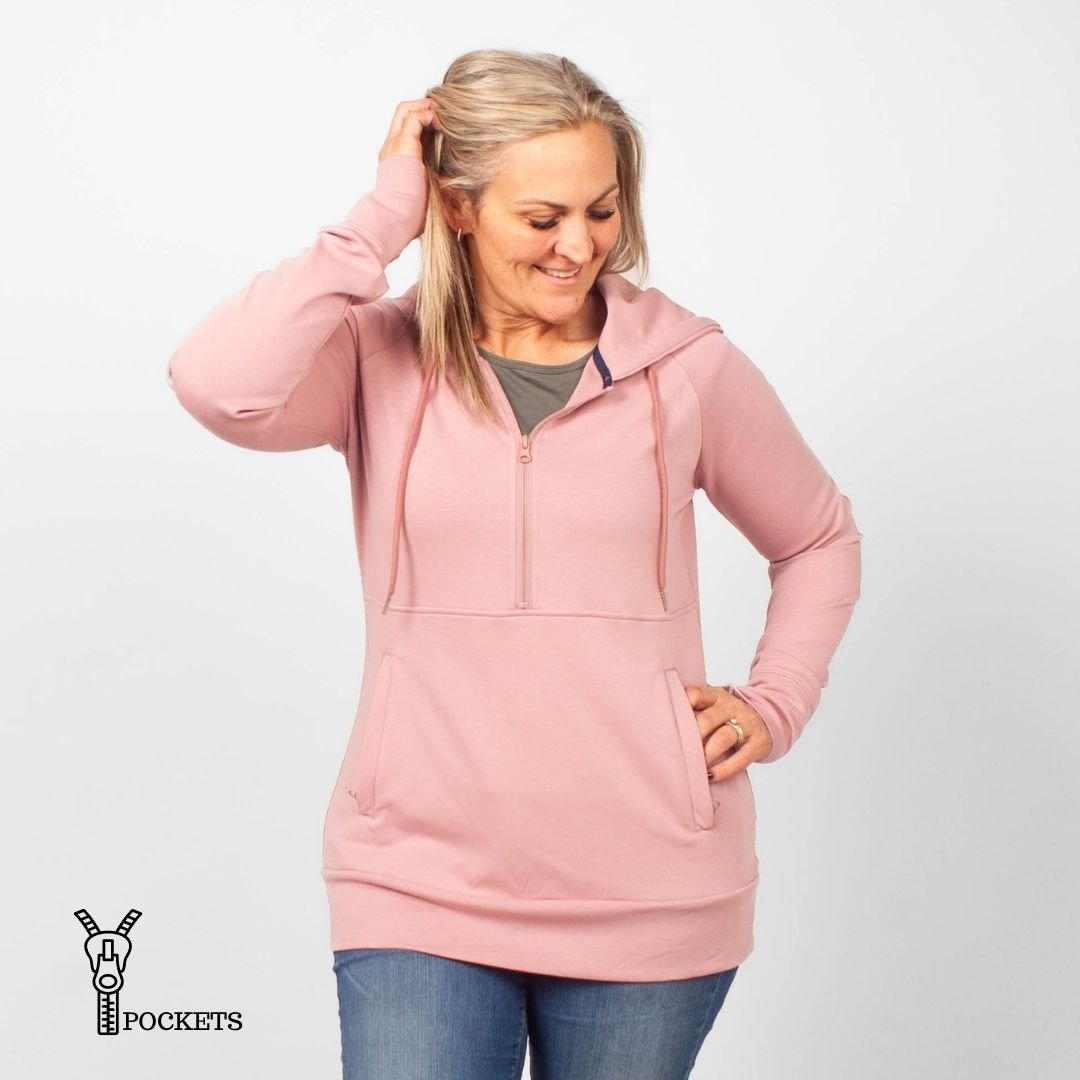 Pink Rose Scuba Half Zip – Shop7degrees