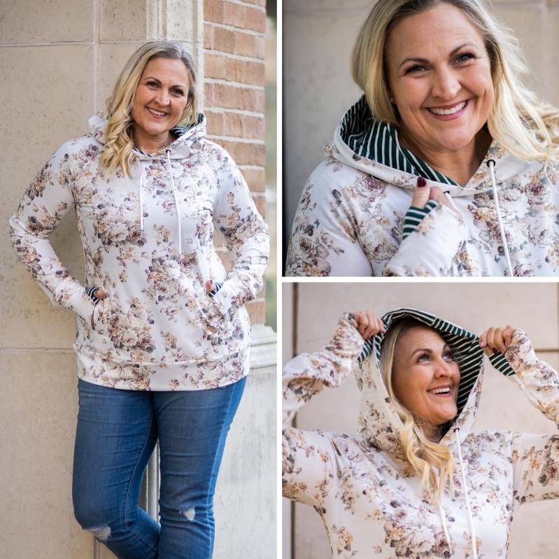 Ellie Floral Womens Pullover Gallery Closeup Images